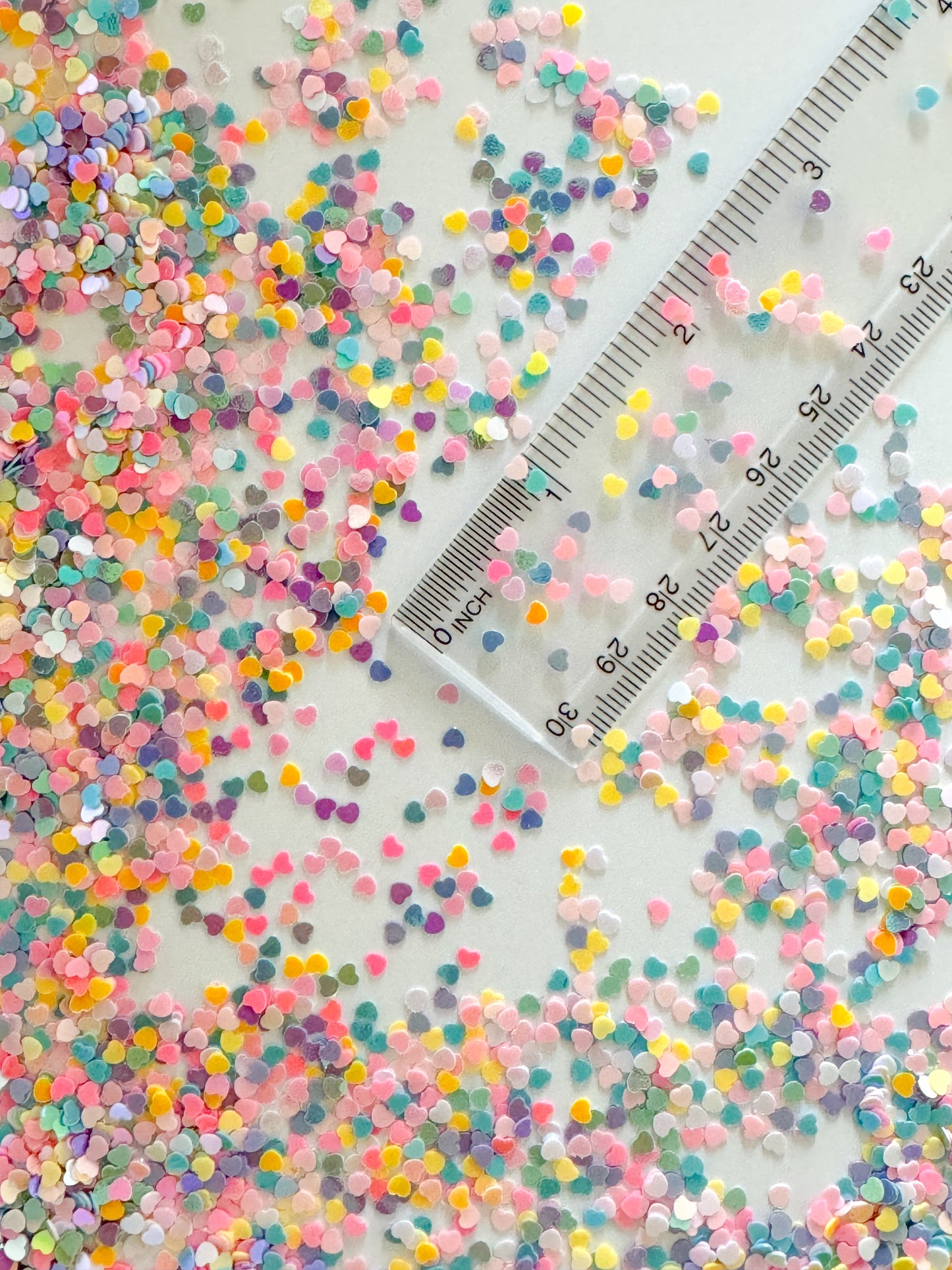 Glitter/Sequins Hearts Tiny