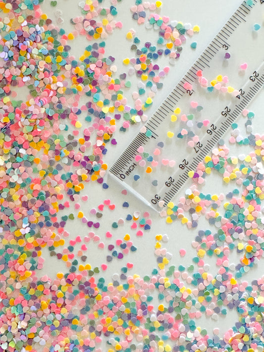 Glitter/Sequins Hearts Tiny